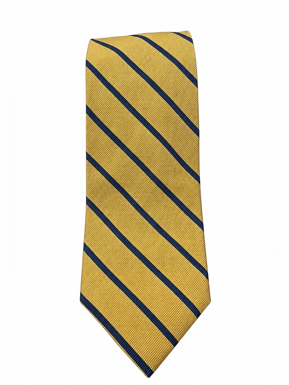 NEW Jos. A. Bank Classic Yellow and Navy Blue Striped Silk Necktie Men’s Tie